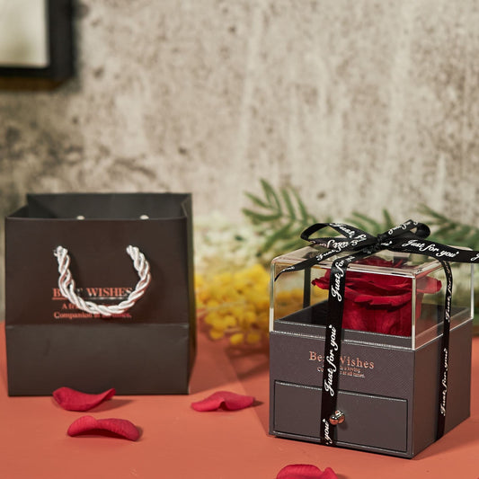 Collana "Ti Amo" in 100 Lingue - Elegante Box con Rosa